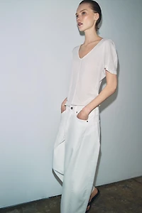 ZW COLLECTION ANKLE RELAXED MID-RISE JEANS