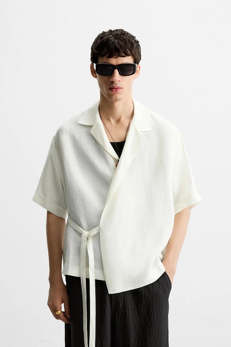 CHEMISE 100 % LIN LAZADA