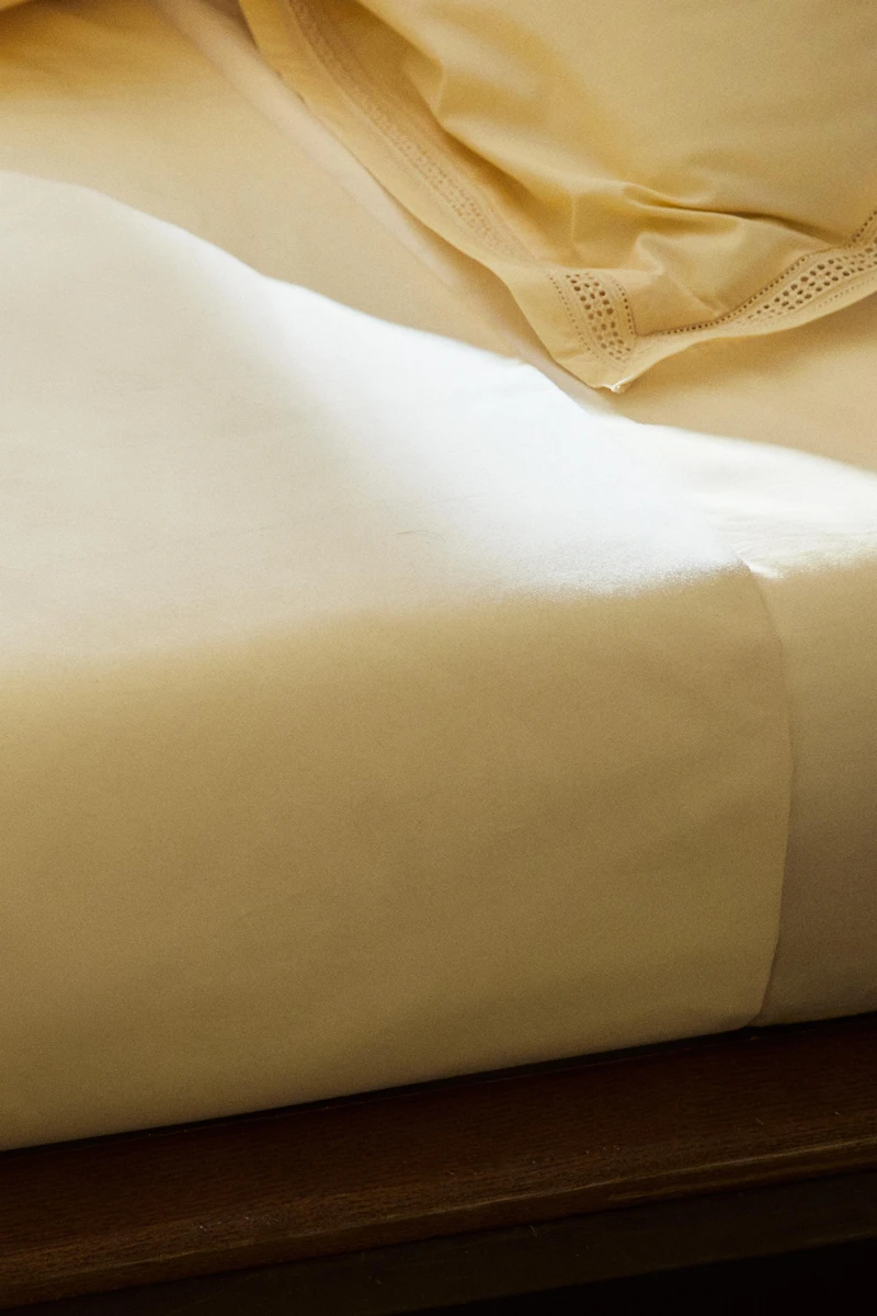 OPENWORK EMBROIDERY FLAT SHEET