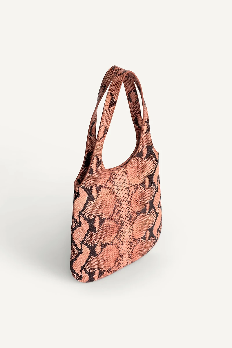 EMBOSSED LEATHER MINI TOTE LIMITED EDITION