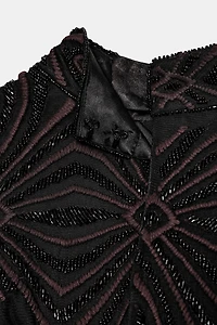 TOP EN TULLE À FRANGES ET FANTAISIE