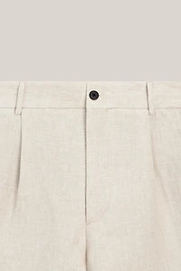 Linen Bermuda shorts with darts - LIMITED EDITION