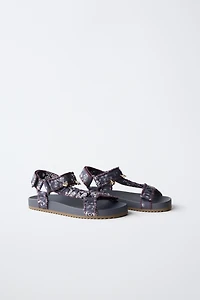 FLORAL TECHNICAL SANDALS