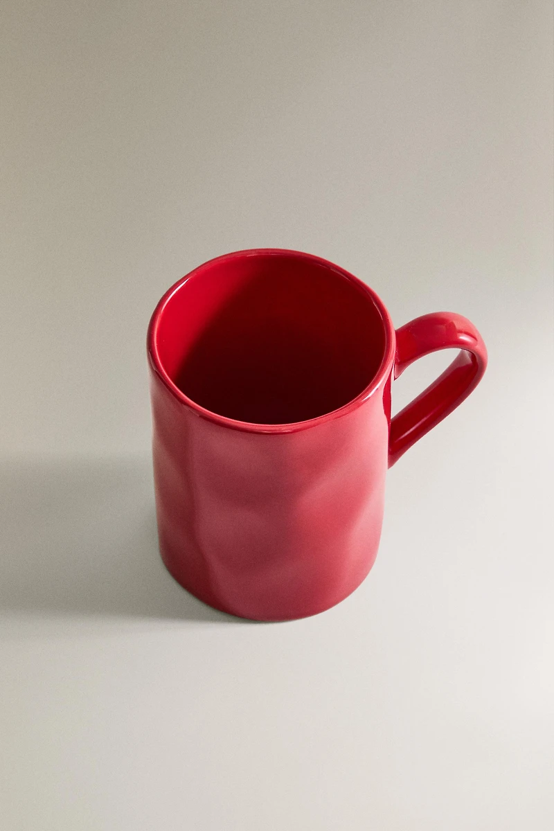 CHRISTMAS HEART STONEWARE MUG