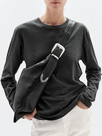 Nappa leather maxi bag