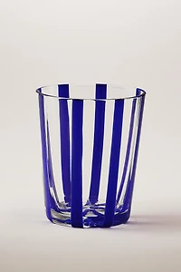 GLASS TUMBLER WITH LINE DESIGN