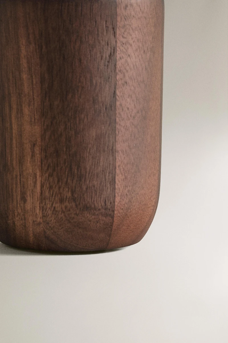 VERRE PORTE-BROSSE À DENTS EN BOIS