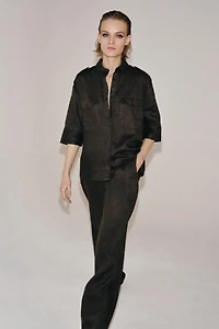 PANTALON ÉVASÉ 100% LIN ZW COLLECTION