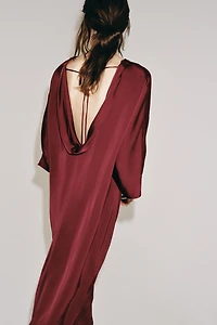 ZW COLLECTION SATIN EFFECT MIDI DRESS