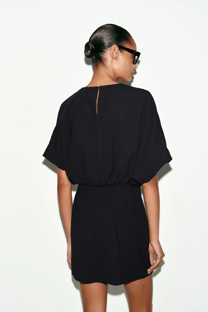 SHORT PUFF SLEEVE DRESS