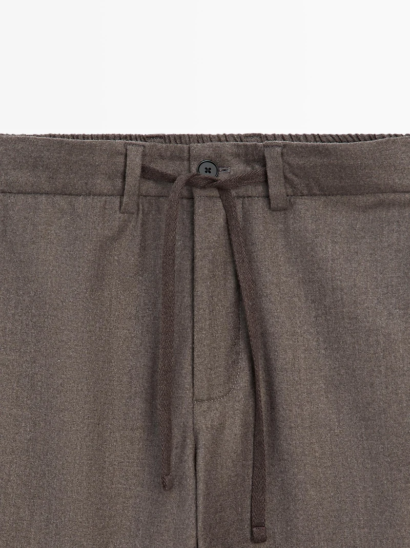 Pantalon flanelle 100 % laine