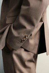 WOOL TEXTURED SUIT BLAZER