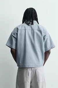 WASHED STRIPED BOXY FIT POLO