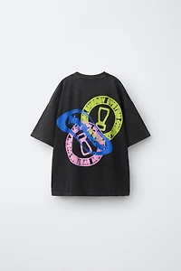 T-SHIRT IMPRIMÉ EFFET DÉLAVÉ