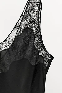 SATIN LACE CAMISOLE TOP