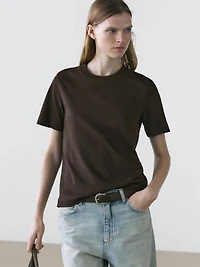 100% cotton interlock crew neck T-shirt