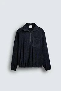 VESTE KANGOUROU TEXTURÉE