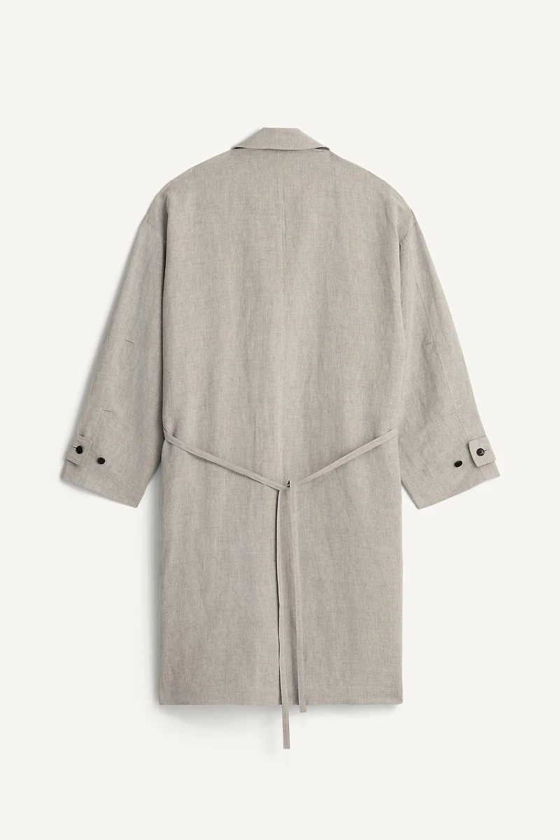 RELAXED FIT VISCOSE-LINEN PARKA