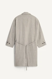 RELAXED FIT VISCOSE-LINEN PARKA