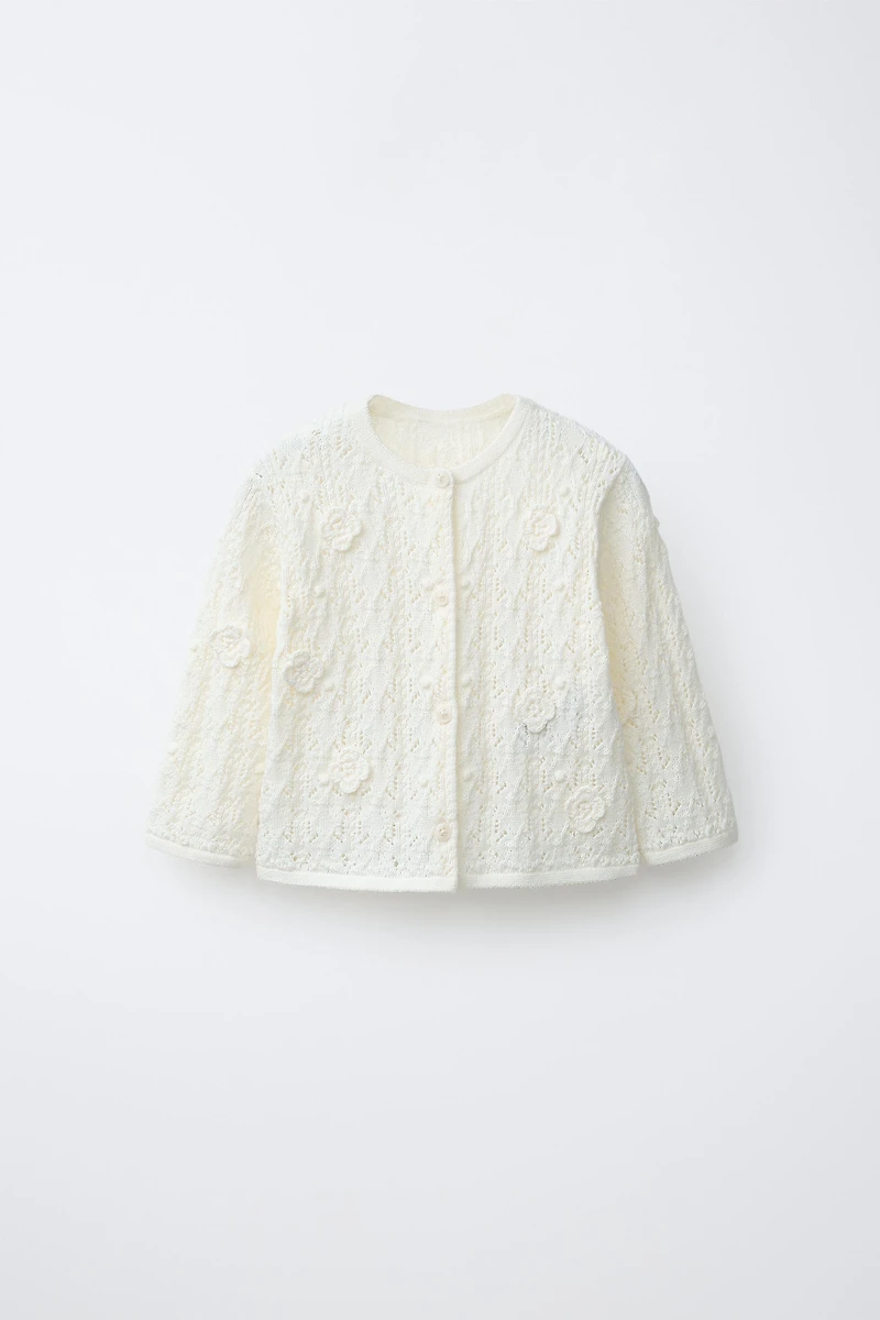 GILET EN MAILLE AJOURÉ