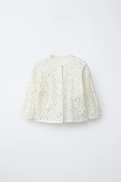 GILET EN MAILLE AJOURÉ