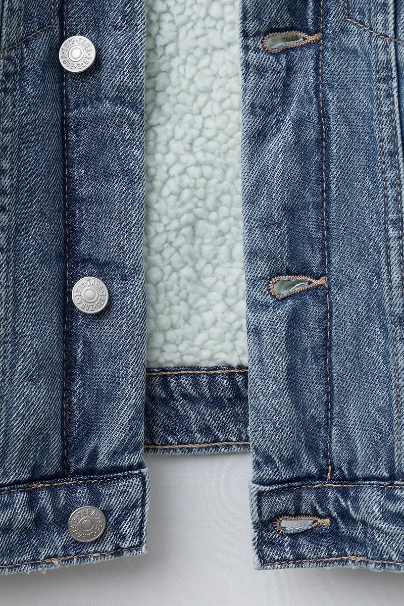 VESTE EN DENIM FAÇON MOUTON