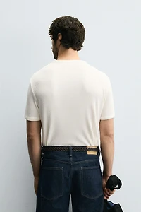 T-SHIRT STRUCTURÉ QUADRILLÉ