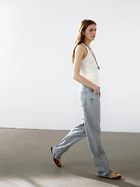 Débardeur 100 % coton à encolure américaine