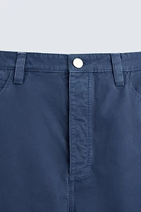 WASHED STRAIGHT FIT PANTS