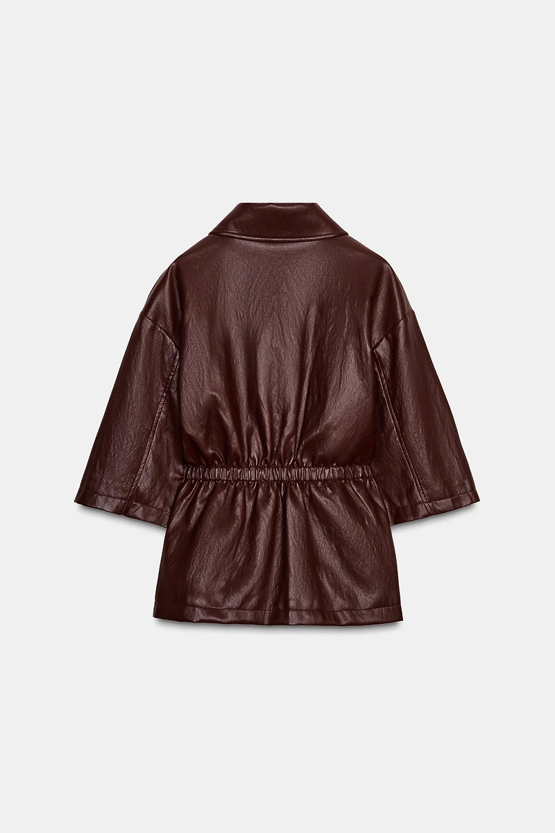 BLAZER EN MATIÈRE SYNTHÉTIQUE
