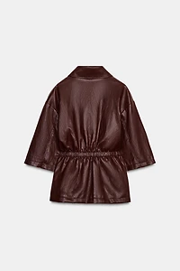 BLAZER EN MATIÈRE SYNTHÉTIQUE