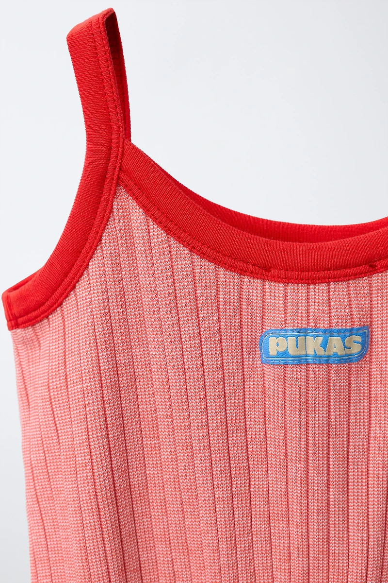 PUKAS SURF TEXTURED SHORT JUMPSUIT