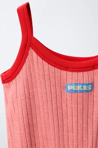 PUKAS SURF TEXTURED SHORT JUMPSUIT
