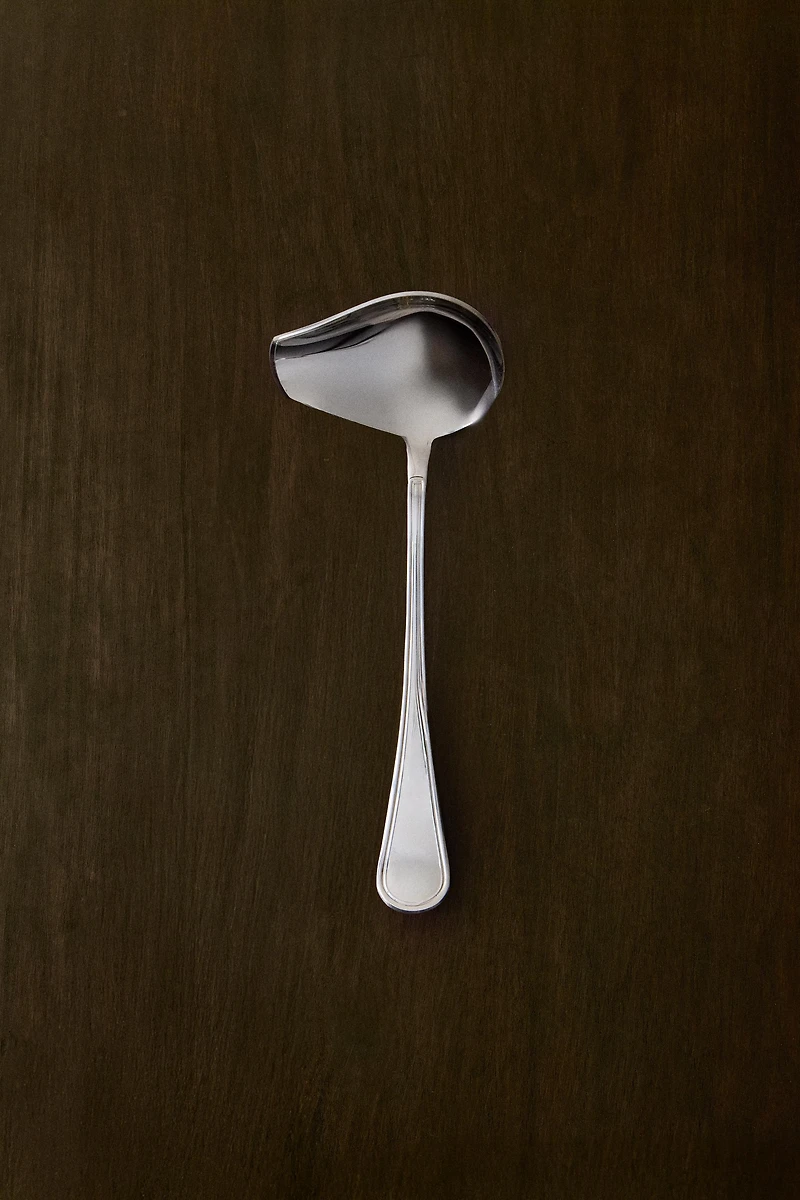SHINY STEEL SAUCE SPOON