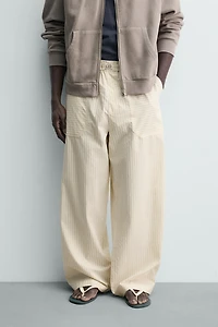 RELAXED FIT CONTRAST STRIPE PANTS