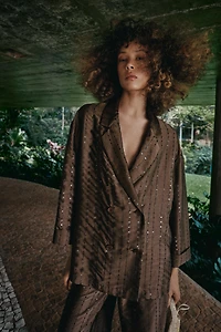 SEQUIN DOUBLE-BREASTED BLAZER