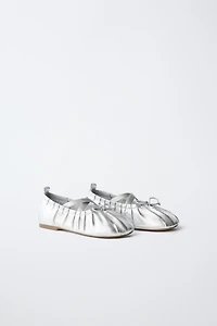 METALLIC BALLET FLATS