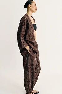 SEQUIN METALLIC THREAD KIMONO JACKET