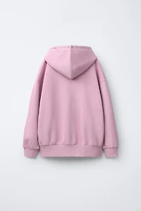 STUDDED HOODIE SWEATSHIRT