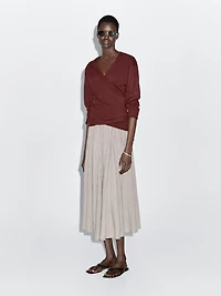 100% wool double-breasted cardigan