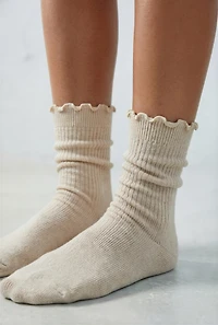 LOT DE TROIS CHAUSSETTES MI-LONGUES EN VELOURS BOUCLÉ
