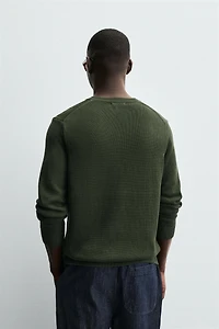 COTTON V-NECK SWEATER