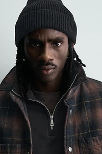 PLAID PADDED OVERSHIRT