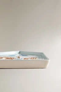 ASSIETTE ENFANT GRÈS CHEVAL NOËL