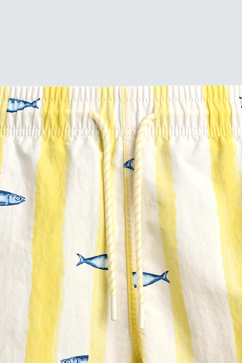 FISH STRIPE SWIMSUIT
