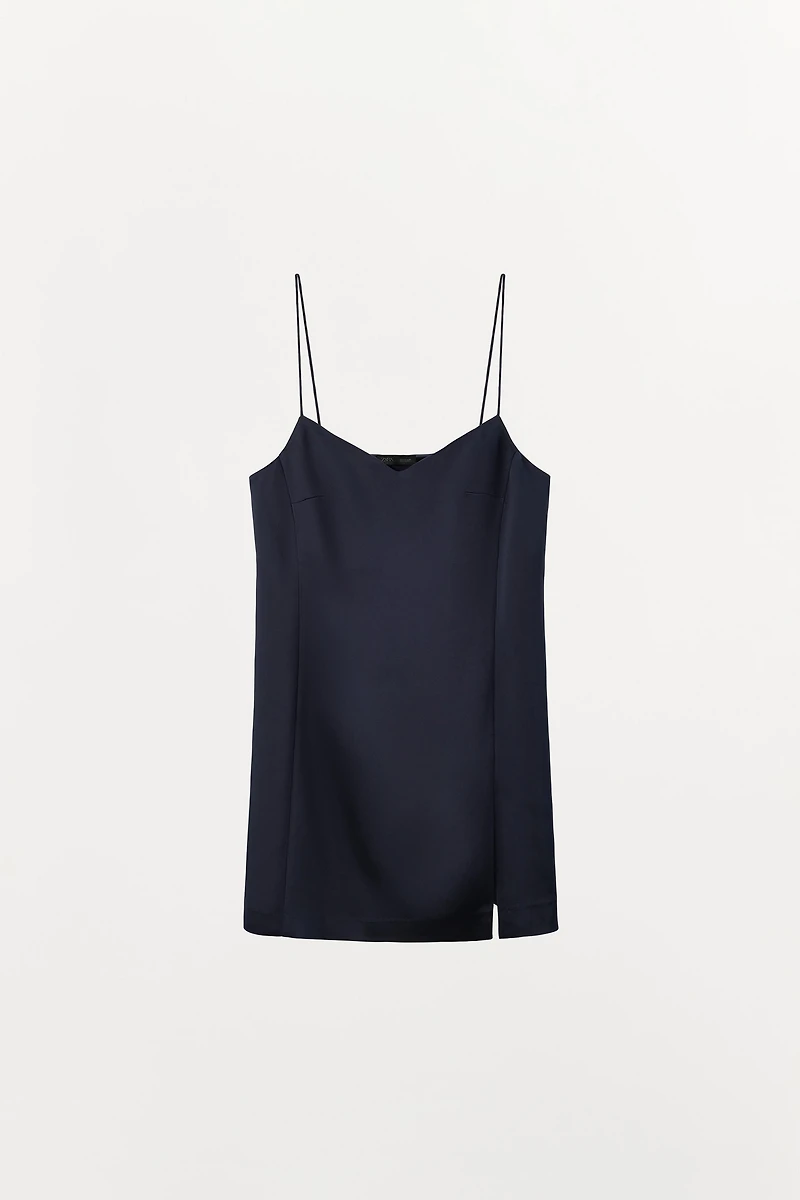 SATIN EFFECT MINI DRESS