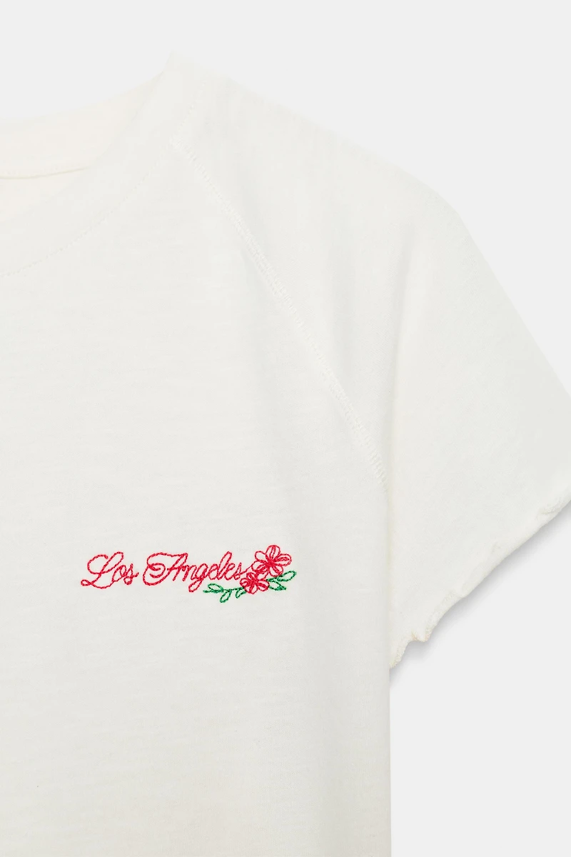 TEXT RAGLAN SLEEVE T-SHIRT