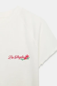 TEXT RAGLAN SLEEVE T-SHIRT
