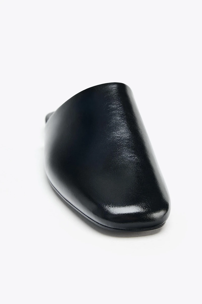 LEATHER SLINGBACK SHOES