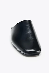 LEATHER SLINGBACK SHOES